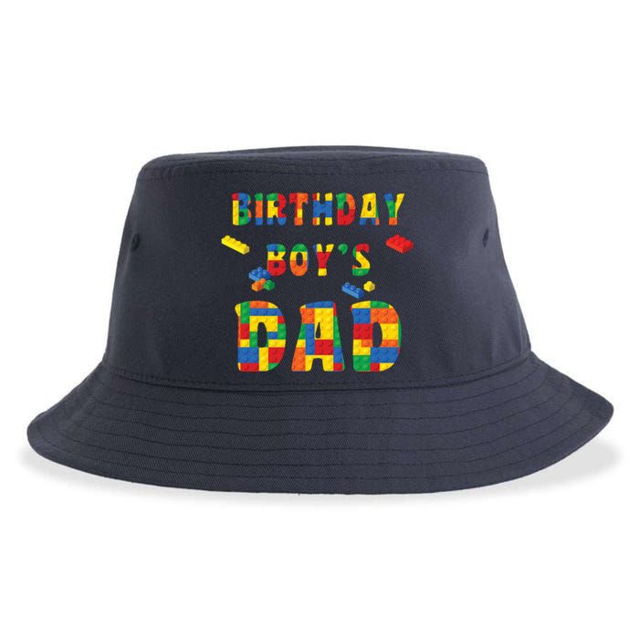 Building Block Dad Of Birthday Boy Sustainable Bucket Hat