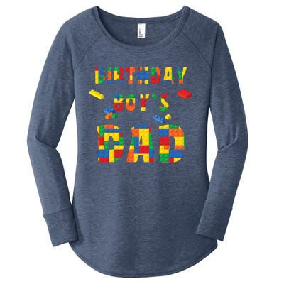 Building Block Dad Of Birthday Boy Women's Perfect Tri Tunic Long Sleeve Shirt