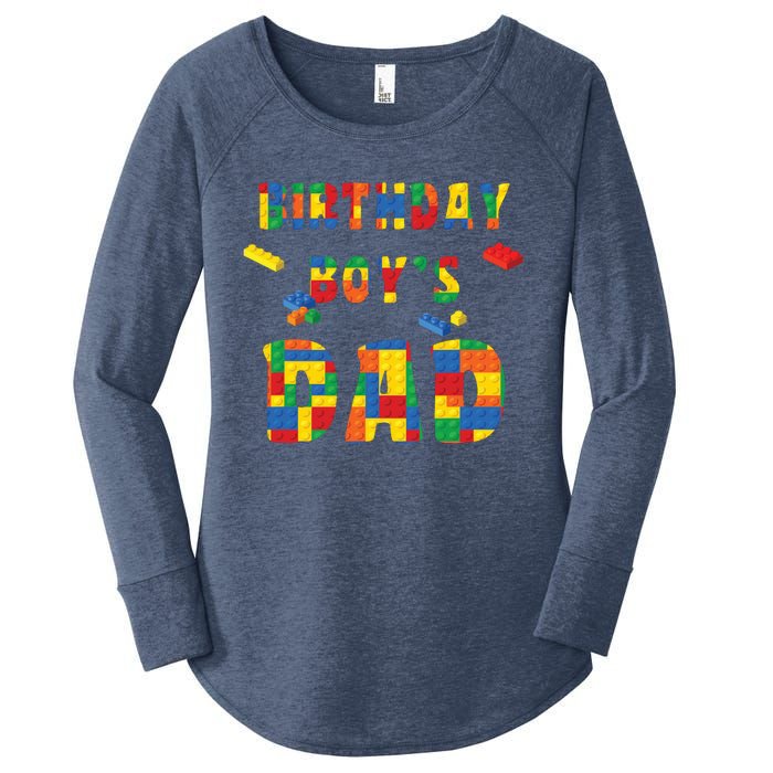 Building Block Dad Of Birthday Boy Women's Perfect Tri Tunic Long Sleeve Shirt