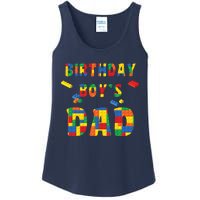 Building Block Dad Of Birthday Boy Ladies Essential Tank