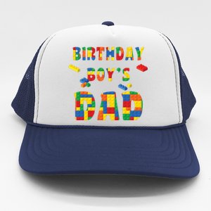 Building Block Dad Of Birthday Boy Trucker Hat