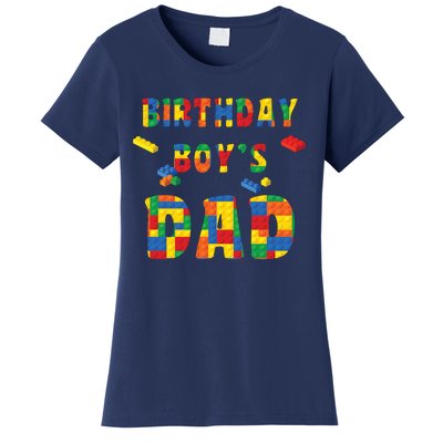 Building Block Dad Of Birthday Boy Women's T-Shirt