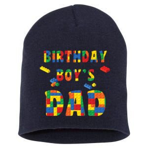 Building Block Dad Of Birthday Boy Short Acrylic Beanie