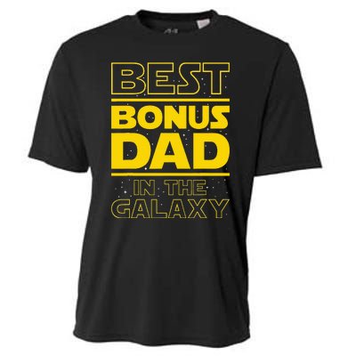 Best Bonus Dad In The Galaxy Stepfather Stepdad Grandpa Cooling Performance Crew T-Shirt