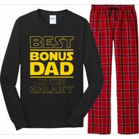 Best Bonus Dad In The Galaxy Stepfather Stepdad Grandpa Long Sleeve Pajama Set