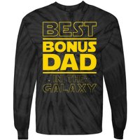 Best Bonus Dad In The Galaxy Stepfather Stepdad Grandpa Tie-Dye Long Sleeve Shirt