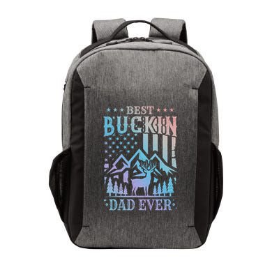Best Buckin Dad Funny Hunter Father American Flag Gift Vector Backpack