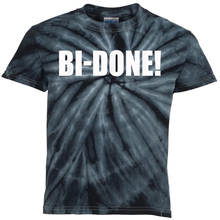 Bidone Biden Done Biden Stops The Presidential Campaign Kids Tie-Dye T-Shirt