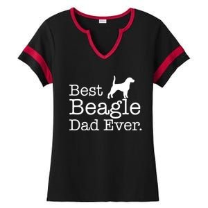 Best Beagle Dad Ever Beagle Funny Gift Beagle Lovers Gift Ladies Halftime Notch Neck Tee