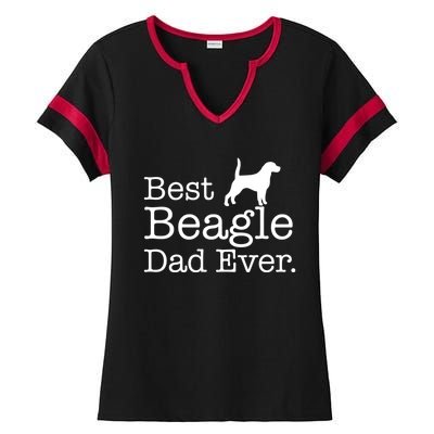 Best Beagle Dad Ever Beagle Funny Gift Beagle Lovers Gift Ladies Halftime Notch Neck Tee