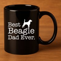 Best Beagle Dad Ever Beagle Funny Gift Beagle Lovers Gift 11oz C Handle Ceramic Mug