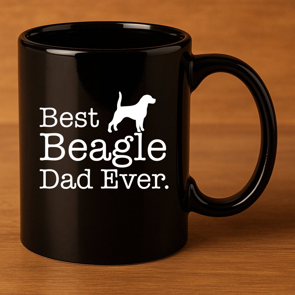 Best Beagle Dad Ever Beagle Funny Gift Beagle Lovers Gift 11oz C Handle Ceramic Mug