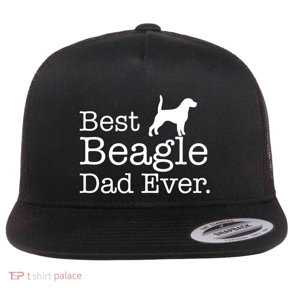 Best Beagle Dad Ever Beagle Funny Gift Beagle Lovers Gift Flat Bill Trucker Hat