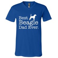 Best Beagle Dad Ever Beagle Funny Gift Beagle Lovers Gift V-Neck T-Shirt