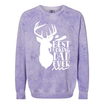 Best Bucking Dad Ever Hunting Father’s Day Deer Hunter Gift Colorblast Crewneck Sweatshirt