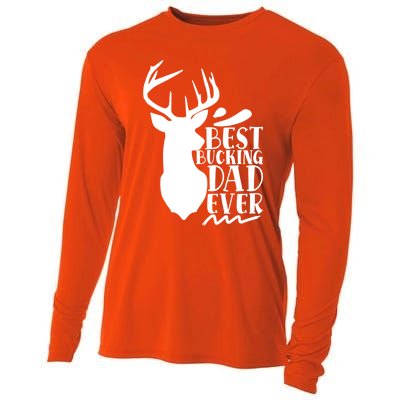 Best Bucking Dad Ever Hunting Father’s Day Deer Hunter Gift Cooling Performance Long Sleeve Crew