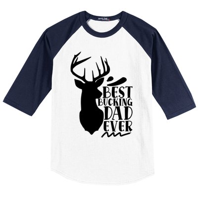 Best Bucking Dad Ever Hunting Father’s Day Deer Hunter Gift Baseball Sleeve Shirt