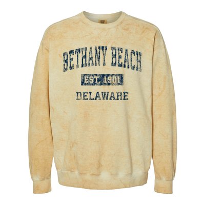 Bethany Beach Delaware De Vintage Sports Colorblast Crewneck Sweatshirt