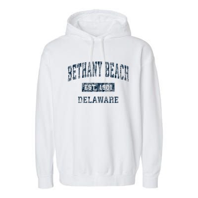 Bethany Beach Delaware De Vintage Sports Garment-Dyed Fleece Hoodie