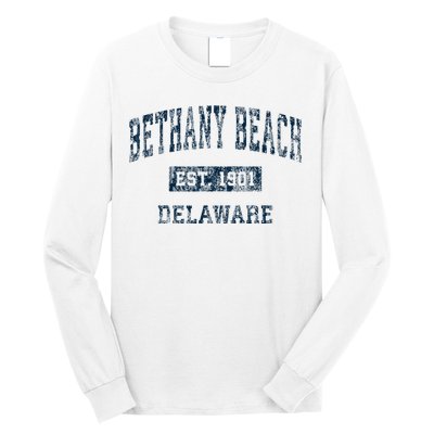 Bethany Beach Delaware De Vintage Sports Long Sleeve Shirt