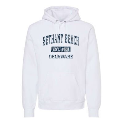 Bethany Beach Delaware De Vintage Sports Premium Hoodie