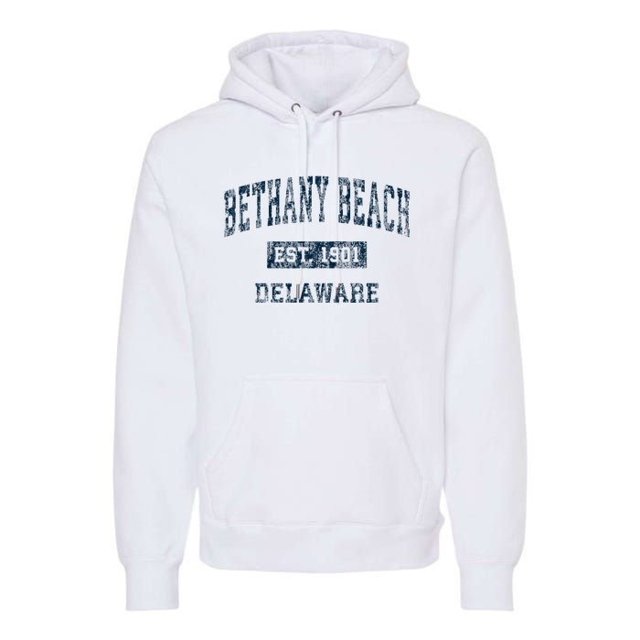 Bethany Beach Delaware De Vintage Sports Premium Hoodie