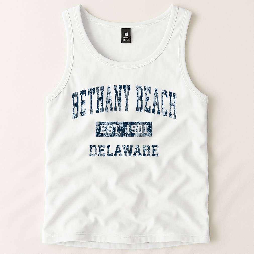 Bethany Beach Delaware De Vintage Sports Tank Top