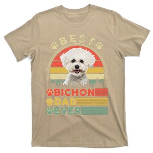 Best Bichon Dad Ever Bichon Frise Lover Dog Fathers Day T-Shirt