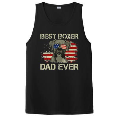 Best Boxer Dad Ever Dog Lover American Flag Gift PosiCharge Competitor Tank