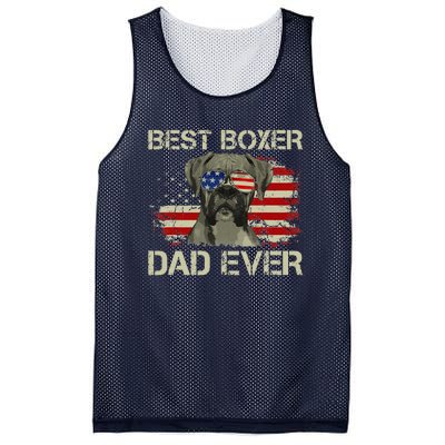 Best Boxer Dad Ever Dog Lover American Flag Gift Mesh Reversible Basketball Jersey Tank