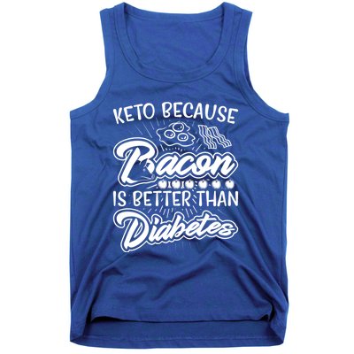 Bacon Better Diabetes Funny National Keto Day Christmas Gift Tank Top