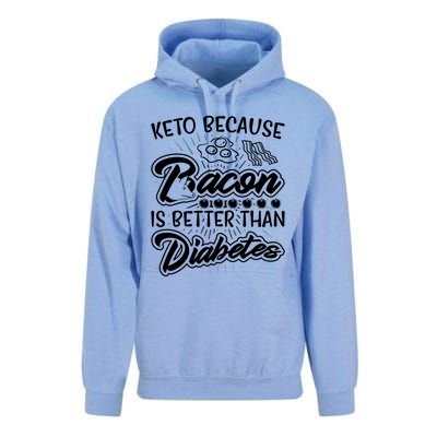 Bacon Better Diabetes Funny National Keto Day Christmas Gift Unisex Surf Hoodie