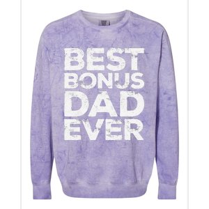 Best Bonus Dad Ever Fathers Day Colorblast Crewneck Sweatshirt