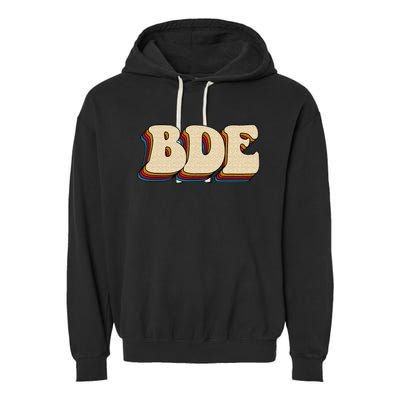 BDE Big Dick Energy Retro Style Garment-Dyed Fleece Hoodie