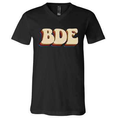 BDE Big Dick Energy Retro Style V-Neck T-Shirt