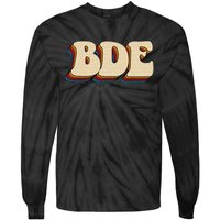 BDE Big Dick Energy Retro Style Tie-Dye Long Sleeve Shirt