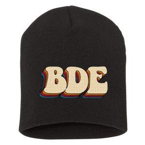 BDE Big Dick Energy Retro Style Short Acrylic Beanie