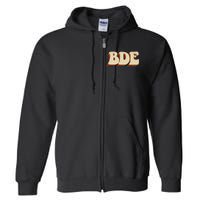 BDE Big Dick Energy Retro Style Full Zip Hoodie