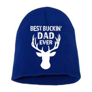 Best Buckin Dad Ever S Funny Gift Short Acrylic Beanie