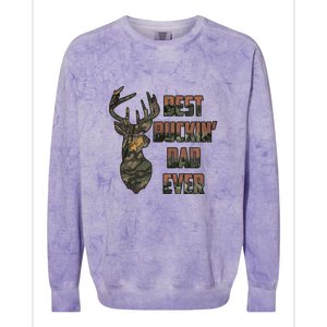 Best Buckin Dad Ever Father's Day Gift Colorblast Crewneck Sweatshirt