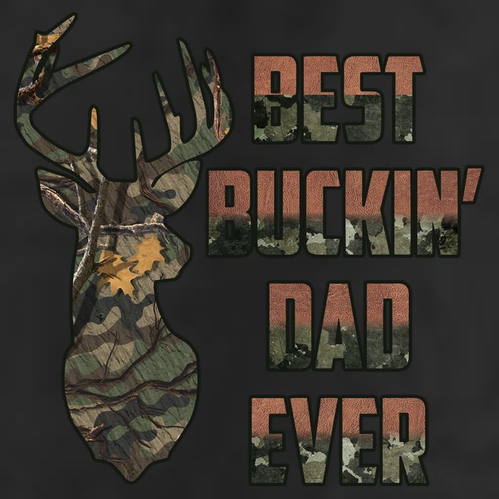Best Buckin Dad Ever Father's Day Gift 7 Panel Mesh Trucker Snapback Hat