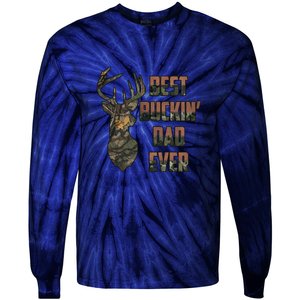 Best Buckin Dad Ever Father's Day Gift Tie-Dye Long Sleeve Shirt