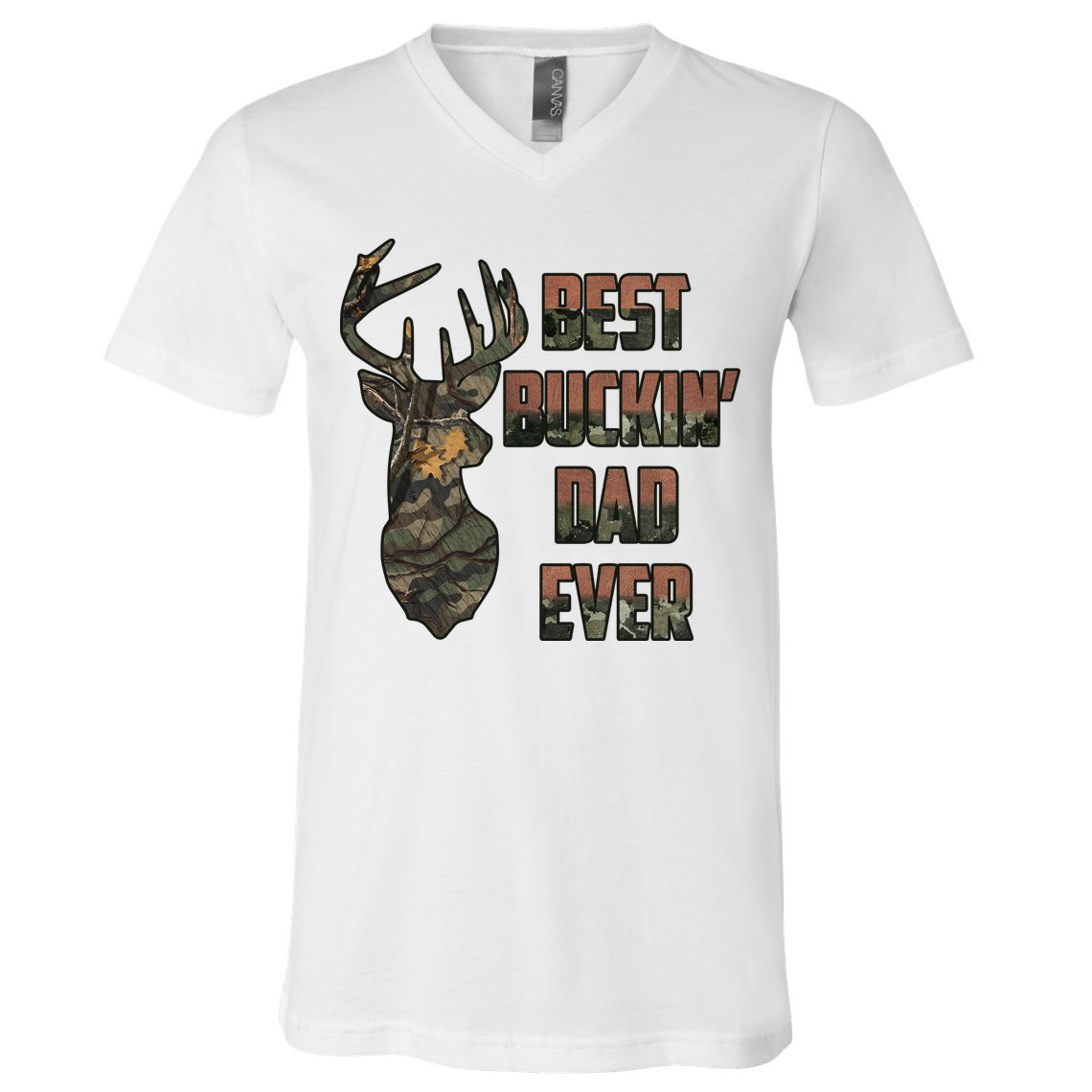 Best Buckin Dad Ever Father's Day Gift V-Neck T-Shirt