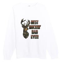 Best Buckin Dad Ever Father's Day Gift Premium Crewneck Sweatshirt