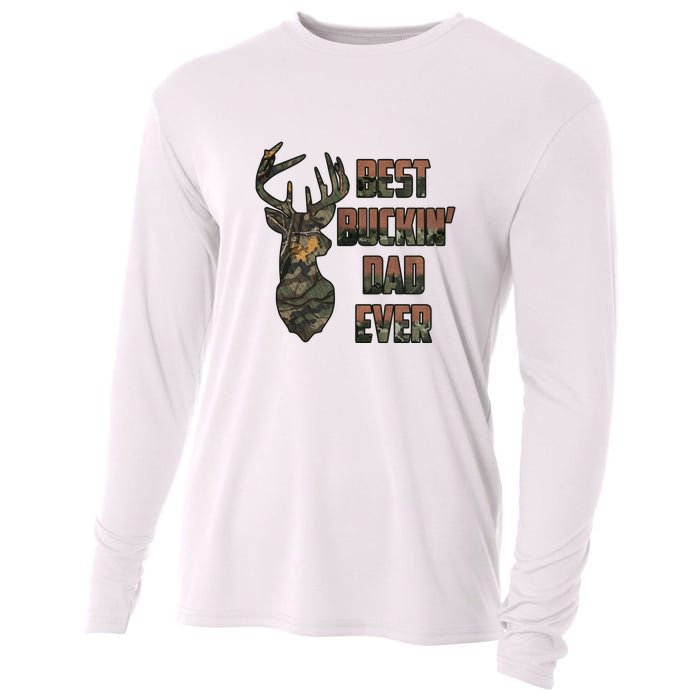 Best Buckin Dad Ever Father's Day Gift Cooling Performance Long Sleeve Crew