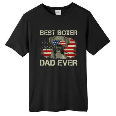 Best Boxer Dad Ever Dog Lover American Flag Gift Tall Fusion ChromaSoft Performance T-Shirt