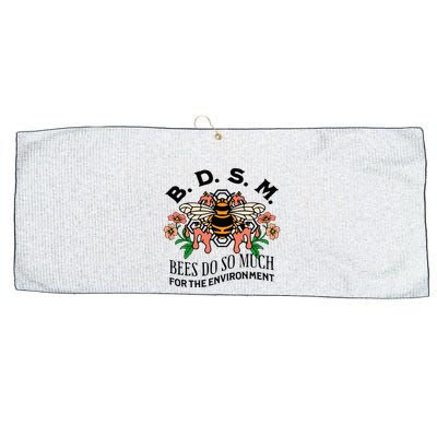 Bdsm Bees Do So Much For The Environment Large Microfiber Waffle Golf Towel