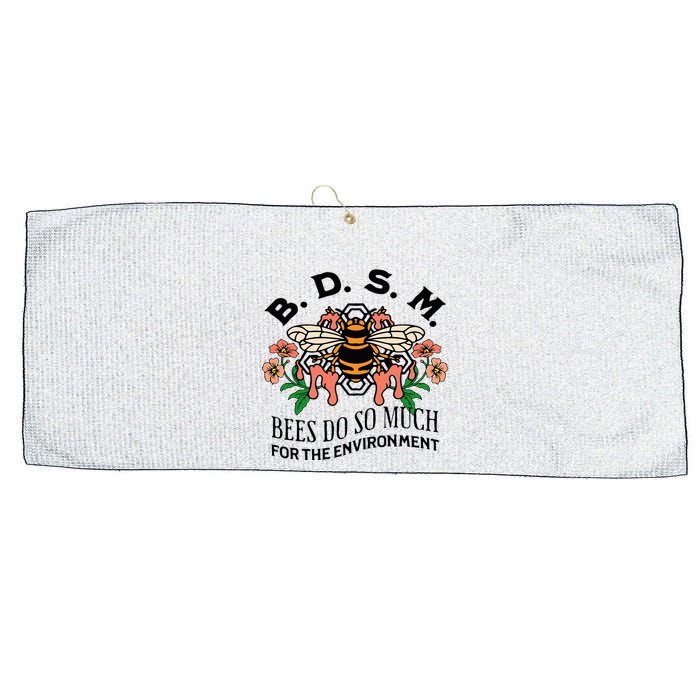 Bdsm Bees Do So Much For The Environment Large Microfiber Waffle Golf Towel