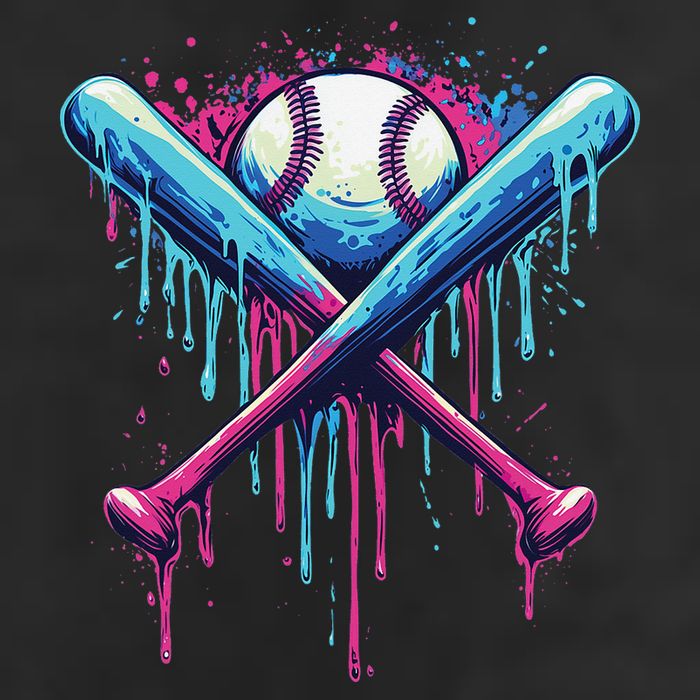 Baseball Bat Drip Funny Graphic 11oz C Handle Ceramic Mug
