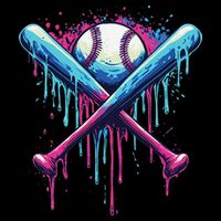 Baseball Bat Drip Funny Graphic 16 in Basic Backpack